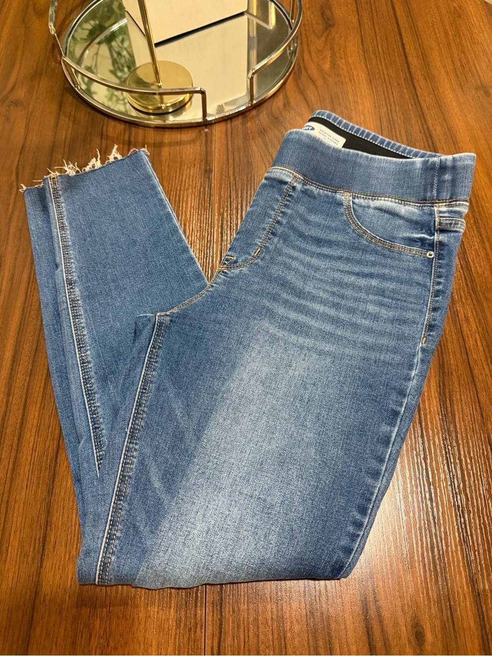 Old Navy Light Blue Stretch Jeggings with Elastic Waist